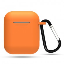 Чехол силиконовый для наушников Аpple AirPods c карабином накладка Luxx Universal Silicone Case Coral