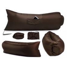 Надувной прочный матрас-гамак лежак аэродиван 2,4м Original Brown