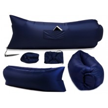Надувной прочный матрас-гамак лежак аэродиван 2,4м Original Dark Blue