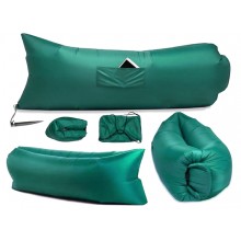 Надувной прочный матрас-гамак лежак аэродиван 2,4м Original Green