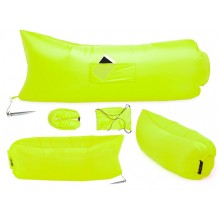 Надувной прочный матрас-гамак лежак аэродиван 2,4м Original Lime