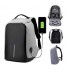 Рюкзак Anti-theft bag антивор с USB Серый (BB02)