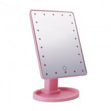 Настольное зеркало для макияжа Large Led Mirror Розовое (MG04)
