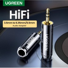 Переходник Ugreen AV168 HiFi 3.5 mm штекер 6.35 mm / 6.5 mm разъём аудио адаптер Silver Переходник Ugreen AV168 HiFi 3.5 mm штекер 6.35 mm / 6.5 mm разъём аудио адаптер Silver