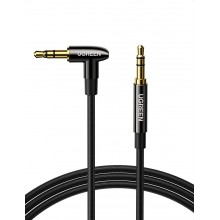 Кабель аудио Ugreen 3.5 mm Hi-Fi AUX нейлоновый плетеный стереокабель 1M Black (AV139)