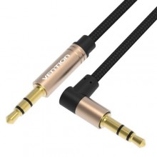 Аудиокабель VENTION AUX 3.5 мм 90° угловой 1м Black/ Gold (P350AB100) Аудиокабель VENTION AUX 3.5 мм 90° угловой 1м Black/ Gold (P350AB100)