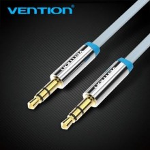 AUX аудио кабель Vention Audio 3.5 мм White Metal Type толстый провод в оплетке 2 м White/Grey (P350AC200-W)