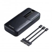 Портативная батарея Power Bank Awei P136K 20000 mAh 22.5W с кабелем Black (P136K)