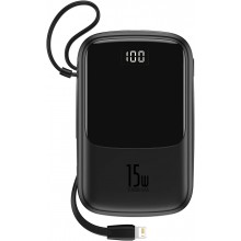 Портативная батарея Power Bank Baseus Q pow Digital Display 3A 10000mAh с IP-кабелем Black (PPQD-B01)