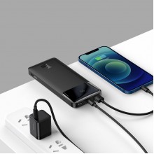 Внешний аккумулятор повербанк Baseus Bipow с дисплеем 10000mAh 15W + кабель Micro USB Black (PPBD050001)