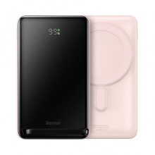 Внешний аккумулятор повербанк Baseus Magnetic Bracket с беспроводной зарядкой 10000mAh 20W Pink (PPCX000204)