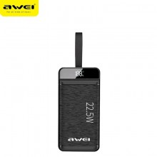 Портативная батарея Power Bank Awei P141K 40000 mAh 22.5W с кабелем Black (P141K)