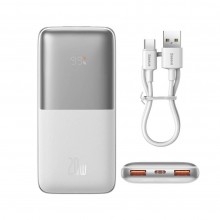 Портативная батарея Power Bank Baseus Pro 10000 мАч 20 Вт с кабелем White (PPBD040202)
