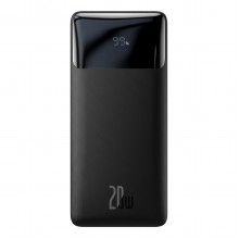 Внешний аккумулятор повербанк Baseus Bipow 20000mAh 20W + кабель USB-A - Micro USB Black (PPBD050501)