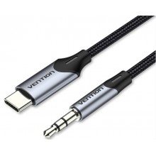 Переходник Vention USB-C Male to 3.5mm Male Cable 1.5 м Black/ Grey (BGKHG) Переходник Vention USB-C Male to 3.5mm Male Cable 1.5 м Black/ Grey (BGKHG)