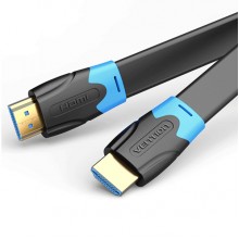 Плоский кабель HDMI Vention HDMI 2.0 кабель PVC Upgrade черный в оплетке 0.5 м (AAKBD) Плоский кабель HDMI Vention HDMI 2.0 кабель PVC Upgrade черный в оплетке 0.5 м (AAKBD)