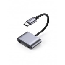 Адаптер-переходник 2-in-1 USB C to USB C + 3.5mm Adapter DAC chip Silver (CM231)