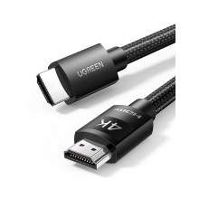 Высокоскоростной HDMI шнур кабель UGREEN 4K HDMI 2.0 в нейлоновой оплетке черный 3 м Black (HD119) Высокоскоростной HDMI шнур кабель UGREEN 4K HDMI 2.0 в нейлоновой оплетке черный 3 м Black (HD119)