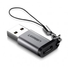 Адаптер Ugreen USB 3.0 to Type-C с карабином Space Gray (US276)