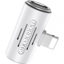 Адаптер-переходник BOROFONE BV6 Comfortable Apple Lightning - 2Apple Lightning White (BV6W)