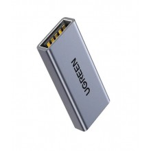 Соединитель UGREEN USB 3.0 Female to USB 3.0 Female Adapter адаптер-переходник прямой Grey (US381)