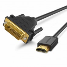 Высокоскоростной кабель-адаптер Ugreen HDMI-DVI 1.5 м двунаправленный Black (HD106) Высокоскоростной кабель-адаптер Ugreen HDMI-DVI 1.5 м двунаправленный Black (HD106)