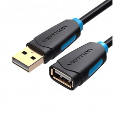 USB кабель-удлинитель Vention USB 2.0 Male to USB Female 0.5M PVC Black (CBCBD)