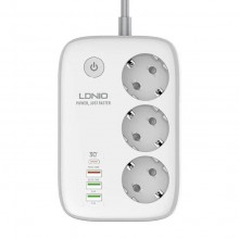 Сетевой фильтр-удлинитель LDNIO с управлением через Wi-Fi 3x220V+3USB+Type-C 30W 2m White (SEW3452) Сетевой фильтр-удлинитель LDNIO с управлением через Wi-Fi 3x220V+3USB+Type-C 30W 2m White (SEW3452)