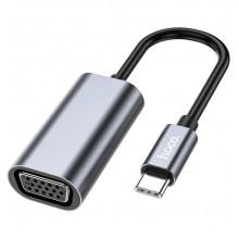Кабель HOCO Type-C VGA 13 cм Metal Gray (UA21)