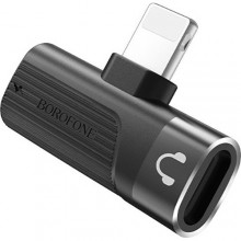 Адаптер-переходник угловой BOROFONE Apple Lightning - 2Apple Lightning Black (BV14B)