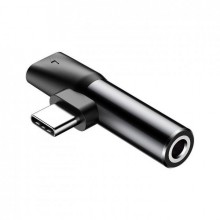 Переходник адаптер Baseus L41 Type-C to Type-C + 3.5 mm Black (CATL41-01) Переходник адаптер Baseus L41 Type-C to Type-C + 3.5 mm Black (CATL41-01)