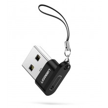Адаптер Ugreen USB 2.0 to Type-C с карабином Black (US280)