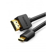 Переходник кабель UGREEN Micro HDMI-HDMI 2.0 4K 60 Гц поддержка 3D, Ethernet, HDR, ARC 1 м (30148) Переходник кабель UGREEN Micro HDMI-HDMI 2.0 4K 60 Гц поддержка 3D, Ethernet, HDR, ARC 1 м (30148)