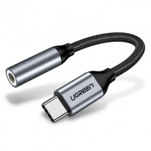 Переходник Ugreen кабель Type-C - 3.5 mm для наушников 10CM (AV142) Переходник Ugreen кабель Type-C - 3.5 mm для наушников 10CM (AV142)
