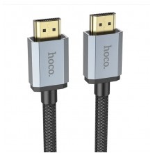 Видео-кабель HOCO HDTV 2.1 Male to Male 8K Ultra HD + кабель 1м Black (US03)