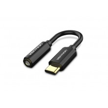Адаптер переходник Type-C-3.5мм Vention 0.1m Black (CFIBA)