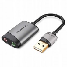 Внешняя звуковая карта Vention USB наушники+микрофон 0.15 м (CDKHB)