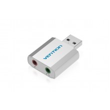 Внешняя звуковая карта Vention USB AUX Silver (VAB-S13-SV)