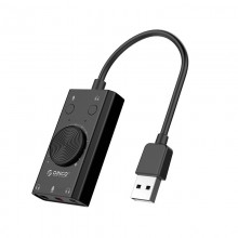 Звуковая карта ORICO SC2-BK USB 2.0 внешняя стерео с регулятором громкости (SC2-BK) Звуковая карта ORICO SC2-BK USB 2.0 внешняя стерео с регулятором громкости (SC2-BK)