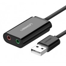 Звуковая карта Ugreen USB 2.0 внешняя (30724) Звуковая карта Ugreen USB 2.0 внешняя (30724)