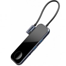 USB-хаб Baseus Mirror Series Multifunctional Wireless Charger USB-C Black (CAHUB-AZ0G)