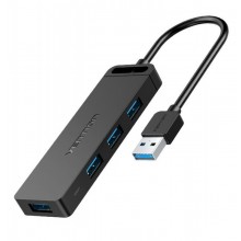 USB-хаб Vention USB 3.0 на 4 порта c micro USB питанием 0.15M Black (CHLBB) USB-хаб Vention USB 3.0 на 4 порта c micro USB питанием 0.15M Black (CHLBB)