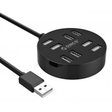 USB-хаб Orico USB 2.0 8 портов с поддержкой доп. питания OTG (H8013-BK)