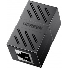 Соединитель витой пары RJ45 Ugreen Cat7 Cat6 Cat5e разъем-удлинитель Ethernet Black (NW114)