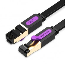 Сетевой кабель Ethernet RJ45 САТ 7 патч-корд Vention плоский 3 м Black (ICABI) Сетевой кабель Ethernet RJ45 САТ 7 патч-корд Vention плоский 3 м Black (ICABI)