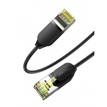 Патч корд Ugreen сетевой кабель 10 Гбит\с Ethernet RJ45 Cat 7 круглый ультра-тонкий 0.5М Black (NW149)