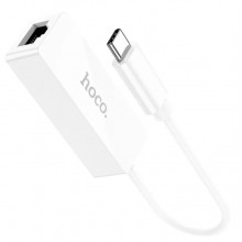 Кабель-переходник HOCO Acquire Type-C ethernet adapter 100 Mbps White (UA22) Кабель-переходник HOCO Acquire Type-C ethernet adapter 100 Mbps White (UA22)