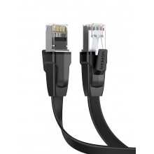 Патч корд UGREEN сетевой кабель 40 Гбит\с 2000 МГц Ethernet RJ45 Cat 8 плоский 1М Black (NW134) Патч корд UGREEN сетевой кабель 40 Гбит\с 2000 МГц Ethernet RJ45 Cat 8 плоский 1М Black (NW134)