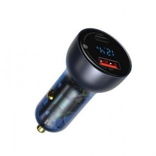 Автомобильное зарядное устройство Baseus USB 5A + Type-C 3A с быстрой зарядкой 65W Dark Grey (CCKX-C0G)
