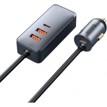 Автомобильное зарядное устройство Baseus Share Together PPS with extension cord 120 W Grey (CCBT-A0G)